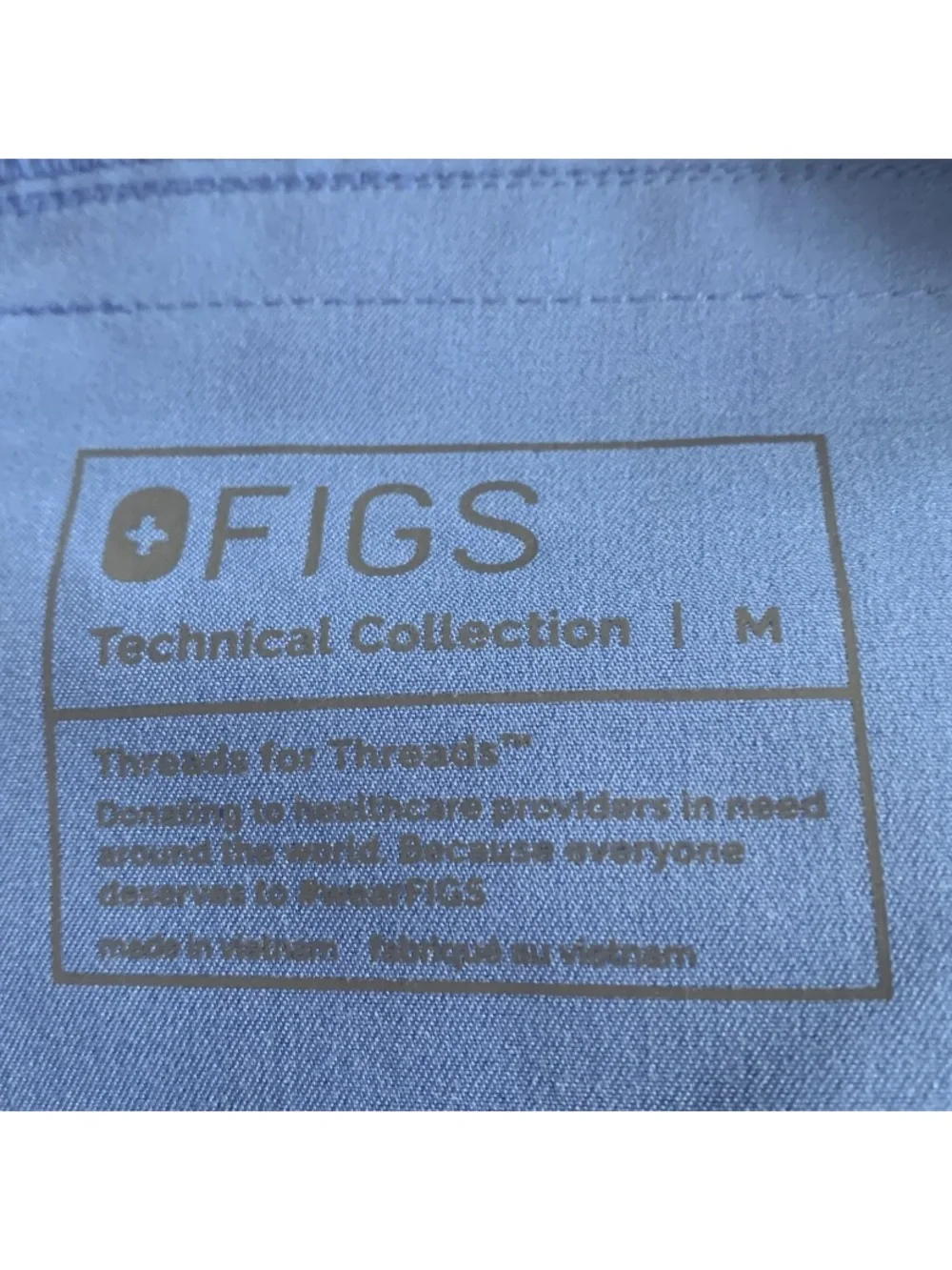 Figs Axim Straight Leg Scrub Pants Mens Sz Medium Ceil Blue Interior Drawstring